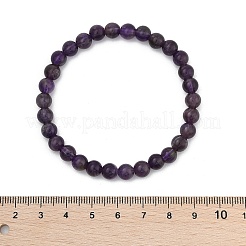 Bracciali di perline tratto naturali ametista&nbsp;X-BJEW-D446-B-47