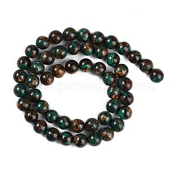 Fili di perline naturali di malachite e bronzite assemblati&nbsp;G-A230-D02-03