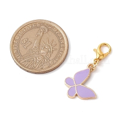 Decoraciones colgantes de mariposa de esmalte de aleación&nbsp;HJEW-JM02837