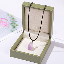 Natürliche Amethyst Roh Rohnuggets Anhänger Halsketten&nbsp;FS-WGF5E50-01