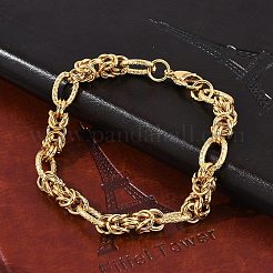 Ovale Gliederkettenarmbänder aus 304 Edelstahl für Damen&nbsp;BJEW-F488-43G
