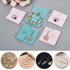 12 pièces sacs à bijoux carrés en velours 2 couleurs&nbsp;TP-CP0001-02A