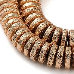 Fili di perle di roccia lavica naturale elettrodeposta&nbsp;G-I360-A05-02