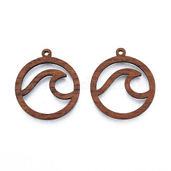 Anhänger aus natürlichem Nussbaumholz&nbsp;WOOD-N011-017