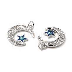 Colgante micropavé cubic zirconia de latón&nbsp;KK-E068-VB422