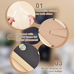 Rechteckiger Fotorahmenständer aus Holz und Kunststoff&nbsp;DJEW-WH0072-13B-03