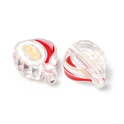 Thème décorations de Noël perle acrylique opaque avec émail&nbsp;OACR-Z021-01I