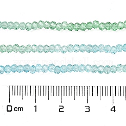 Brins de perles de verre peints transparents&nbsp;X-DGLA-A034-T1mm-A16