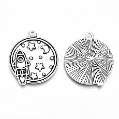 Supports de pendentif d'émail en alliage de style tibétain&nbsp;TIBE-S323-003AS-RS