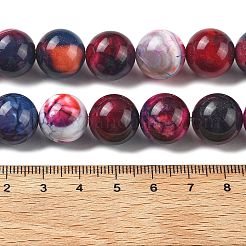 Natur Multi-Color-Achat Perlen Stränge&nbsp;G-A261-B10-14mm