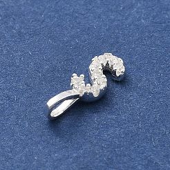 925 argento sterling con ciondoli in zirconi cubici&nbsp;STER-Q004-01S-S