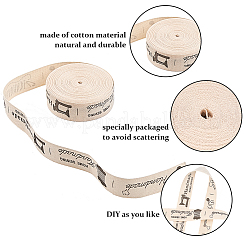 Ruban de coton imprimé mot&nbsp;SRIB-GF0001-01