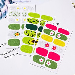 Avocados & Erdbeeren & Blumen Full Cover Nail Art Sticker&nbsp;MRMJ-T109-WSZ-M2