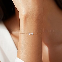 925 bracelet à maillons en argent sterling avec nœud papillon&nbsp;BJEW-C106-02G