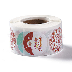 4 rouleau d'autocollants en papier auto-adhésif à pois ronds de noël&nbsp;X-DIY-A042-03A