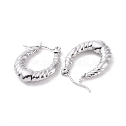 Boucles d'oreilles créoles en acier inoxydable 304 anti-ternissement pour femmes&nbsp;LS-EJEW-F287-08P