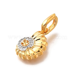 Pendentifs avec zircon cubiques à micro-pavés en laiton&nbsp;KK-S517-01C-G
