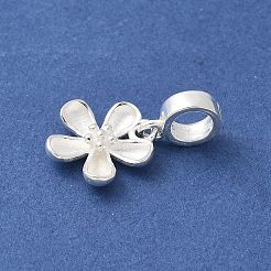 925 europäischer Anhänger in Form einer Blume aus Sterlingsilber&nbsp;STER-H115-14S