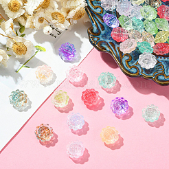 100pcs transparente sprühlackierte Glasperlen&nbsp;GLAA-CJ0002-26