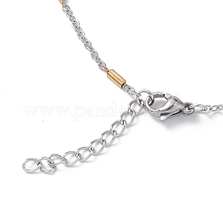 Bracciali a catena satellitare in acciaio inossidabile 304 per uomo e donna&nbsp;STAS-B039-12GP