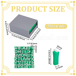 Kunststoff-Tonstempel-Sets mit Großbuchstaben&nbsp;DIY-WH0750-114B