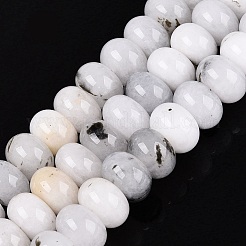 Fili di perline giada bianco naturale&nbsp;G-Q613-02A-02