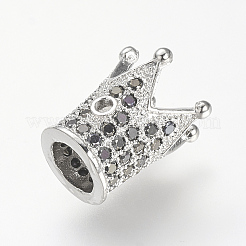 Perline zirconi micro pave  in ottone&nbsp;ZIRC-S053-YS009B-1