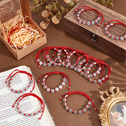 Braccialetti ovali in lega con perline di San Benedetto e croce da 24 pezzo&nbsp;BJEW-GO0001-23