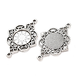 Tibetischer Stil Legierung Fassungen mit Verbinder für Cabochon&nbsp;FIND-C094-02AS