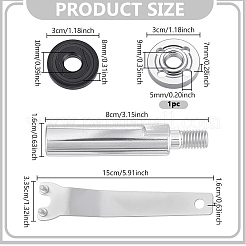 2 jeu de tiges d'extension pour meuleuse d'angle en acier inoxydable&nbsp;TOOL-GA0002-09