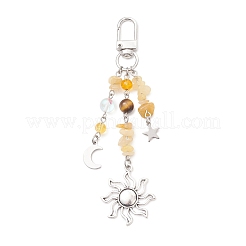 3 pz 3 stili pendenti con pietre preziose naturali e sintetiche&nbsp;HJEW-TA00448