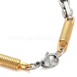 Ionenplattierung (IP) 304 Edelstahl-Säulengliederarmbänder für Männer&nbsp;BJEW-B093-02GP