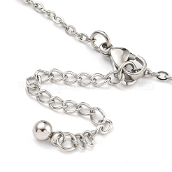 Anlaufbeständige Sommerstrand-Kabelketten aus 304er Edelstahl mit muschelförmigen Bettelarmbändern&nbsp;BJEW-P334-05P