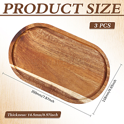 Assiettes à bijoux en bois&nbsp;ODIS-WH0177-014