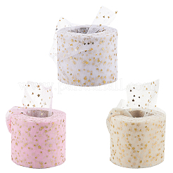 3 Rolle 3 Farben Polyester-Organzabänder zum Nähen von Dekorationen&nbsp;OCOR-CY0002-23