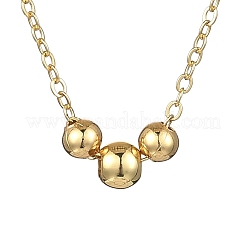 Collane con ciondolo a perline rotonde in acciaio inossidabile 304&nbsp;NJEW-JN05194