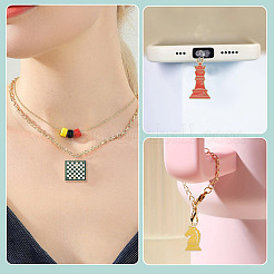 36pcs 18 styles de pendentifs en émail en alliage&nbsp;ENAM-TA0003-78