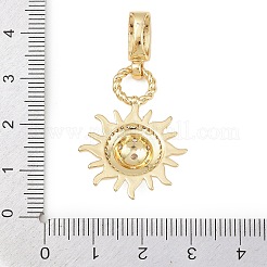 Colgante micropavé cubic zirconia de latón&nbsp;KK-H518-01A-G