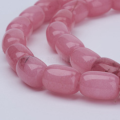 Tonnenförmige Edelstein Rhodochrosit Natursteinperlen Stränge&nbsp;X-G-S114-10