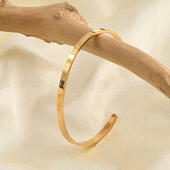 Ionenplattierung (IP) 304 Edelstahl-Manschettenarmbänder&nbsp;X-BJEW-K173-02G