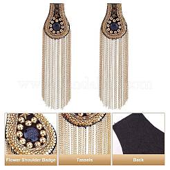 Eisen mode quaste epaulette&nbsp;AJEW-WH0235-45G