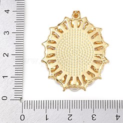 Natürliche weiße Muschel ovale Anhänger&nbsp;KK-F919-48G