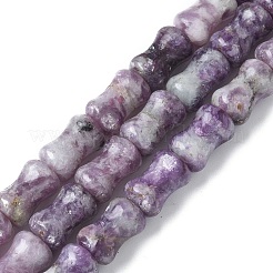 Natürliche Lepidolith / lila Glimmer Steinperlen Stränge&nbsp;G-M445-B02-01