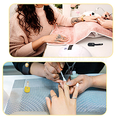 10 Stück bogenförmige Nagelknipser-Etuis aus Kunstleder in 10 Farben&nbsp;DIY-CL0002-28B