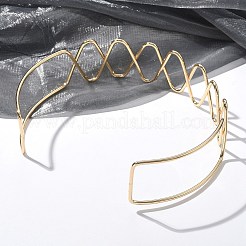 Chokerhalsketten mit offenen Manschetten aus Eisen für Damen&nbsp;NJEW-M085-03G