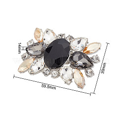 Clip con fibbia per scarpe staccabili in lega di vetro&nbsp;FIND-WH0423-73P-02