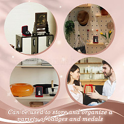 Boîte de rangement pour badges en plastique floqué&nbsp;CON-WH0105-04C