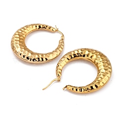 Pendientes de aro de acero inoxidable 304 con revestimiento iónico (IP)&nbsp;X-EJEW-O096-34G