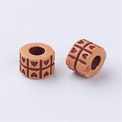 Nachahmung Holz Acryl europäischen Perlen&nbsp;SACR-Q186-17