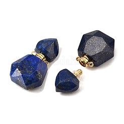 Gefärbte natürliche Lapislazuli-Parfümflaschenanhänger&nbsp;G-L623-12G-04